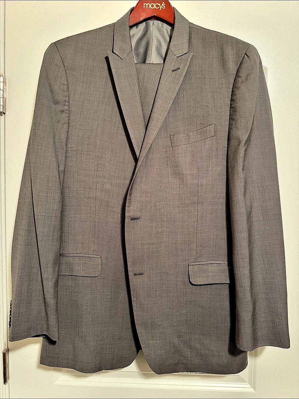 Alfani Men's Slim-Fit Stretch Suit Separates Gray